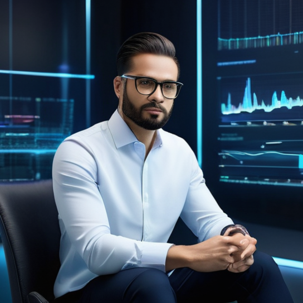 가상화폐의 시장 접근 방식 변화 - **Prompt 1: The Visionary Investor in a Digital Financial Landscape**
    "A wise and composed inves...