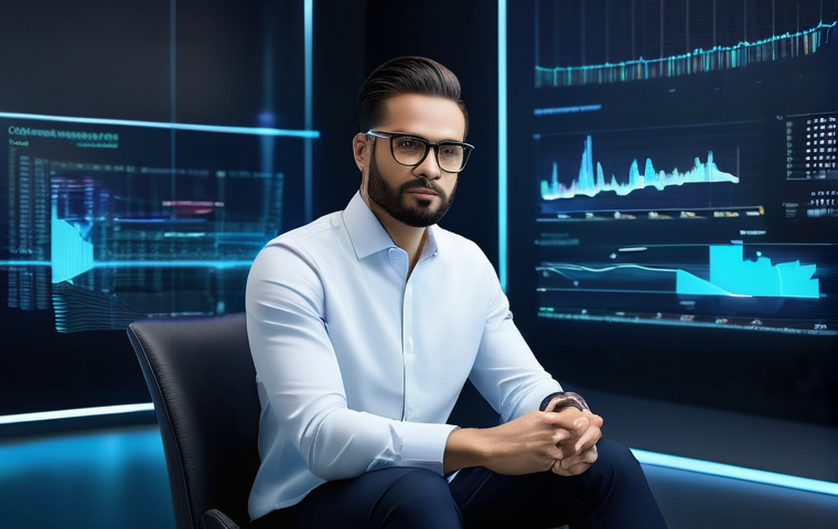 가상화폐의 시장 접근 방식 변화 - **Prompt 1: The Visionary Investor in a Digital Financial Landscape**
    "A wise and composed inves...