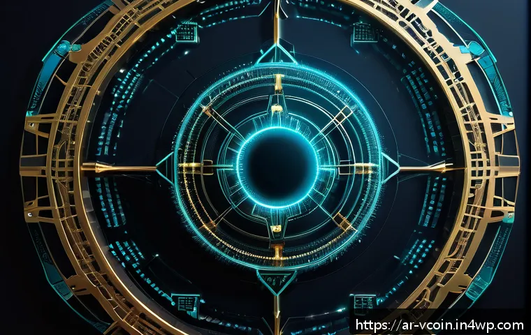 가상화폐의 블록체인 기술 분석 - A detailed futuristic digital network visualization representing blockchain infrastructure focused o...