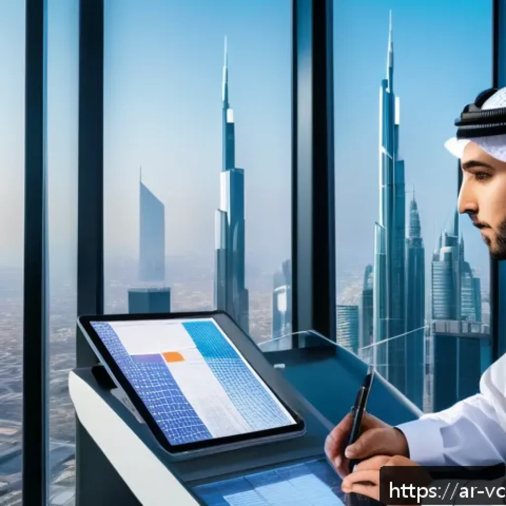 가상화폐로 인한 경제 변화 예측 - A modern digital financial office in a Middle Eastern setting, featuring diverse Arab professionals ...