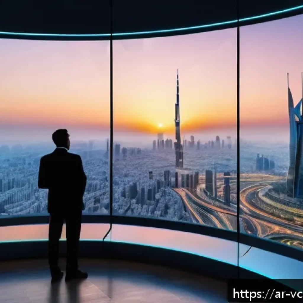 가상화폐와 ESG 환경 사회 지배구조 - A modern Middle Eastern cityscape at sunset, showcasing a diverse group of professionals engaged wit...